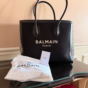 Balmain Black and White Tote Bag
